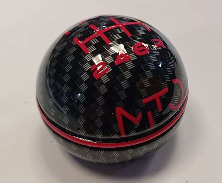 Pomello Mito Carbon-look 5 marce rosso